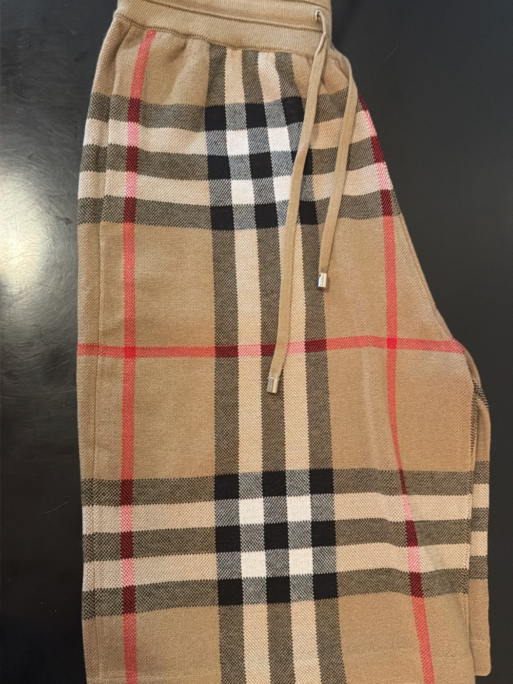 Burberry Tan Plaid Drawstring Men’s Shorts